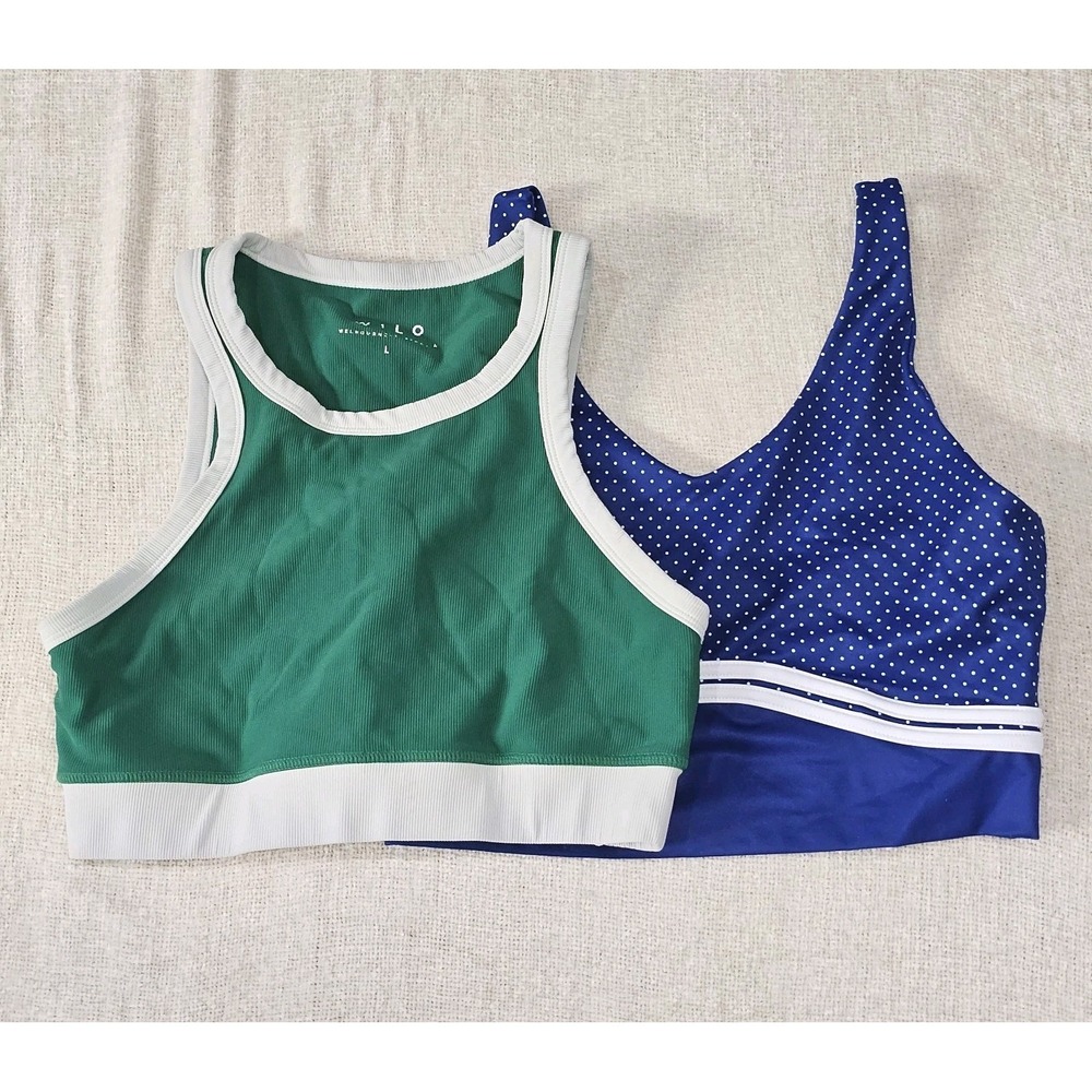 Wilo The Lable Lot Of 2 Large Sports Bras Gym Athleisure Active